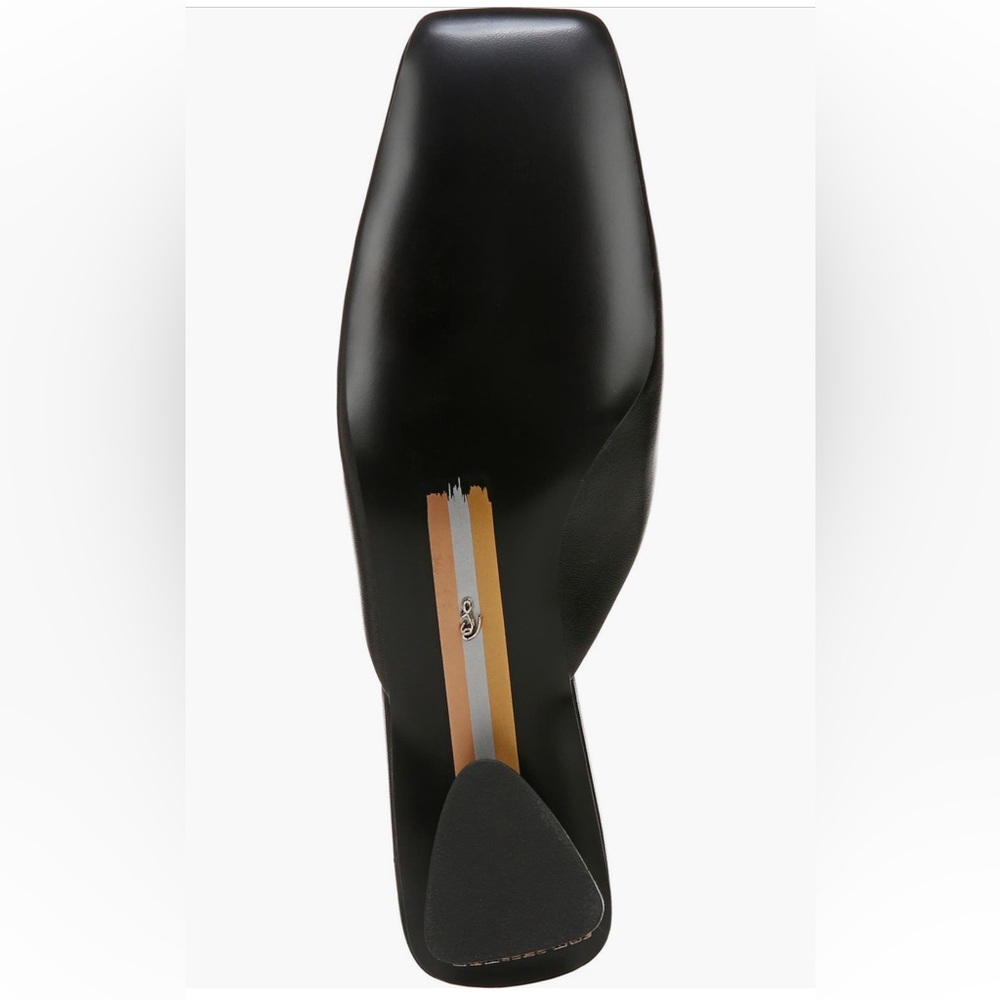 SAM ELDERMAN NWT Ollie Square-toe Faux Leather slip-on Bit Mule, kitten-heel - Picture 6 of 6